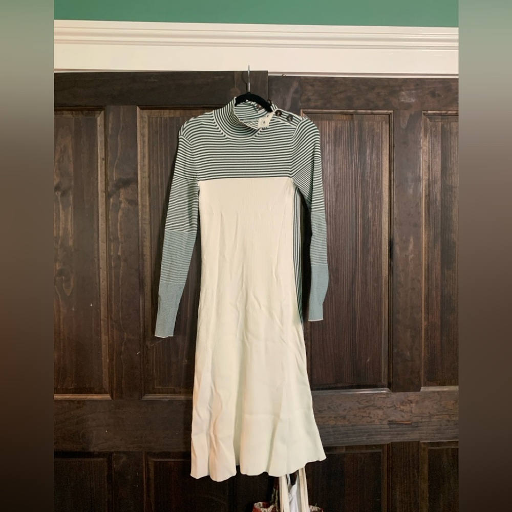 Cedric Charlier Turtleneck Midi Dress